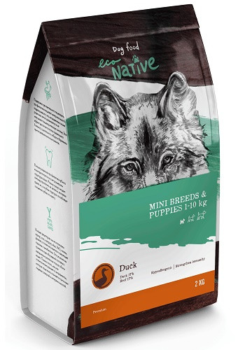 EcoNative Premium Duck сухой корм для собак мелких пород и щенков с уткой