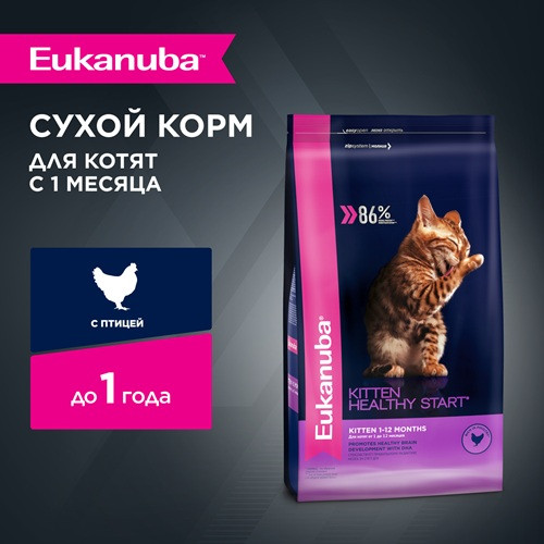 Eukanuba Kitten Healthy Start сухой корм для котят