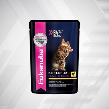 Eukanuba Kitten Healthy Start влажный корм для котят Курица