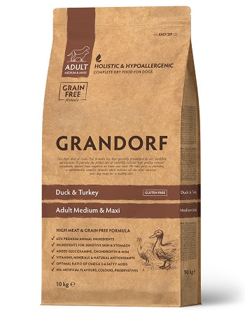 Grandorf Adult All Breeds Duck & Potato сухой корм для взрослых собак всех пород беззерновой АКЦИЯ 3+1 кг