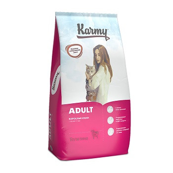 Karmy Adult сухой корм для кошек с телятиной