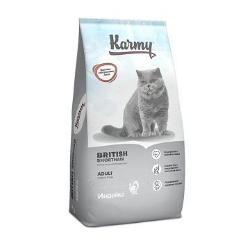 Karmy British Shorthair Adult сухой корм для кошек породы британская короткошерстная