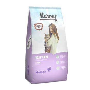 Karmy Kitten сухой корм для котят с индейкой