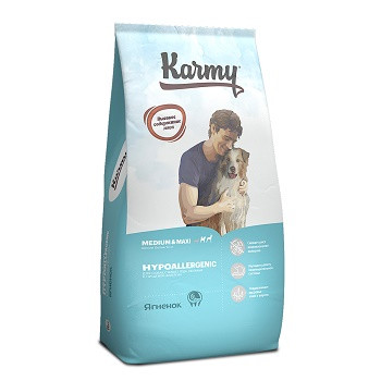 Karmy Hypoallergenic Medium&Maxi сухой корм для собак средних и крупных пород с ягненком