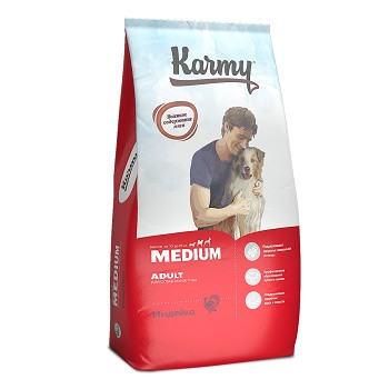 Karmy Medium Adult сухой корм для собак средних пород с индейкой