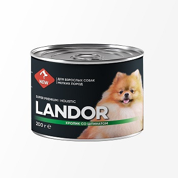 Landor консервы для собак мелких пород Кролик со шпинатом