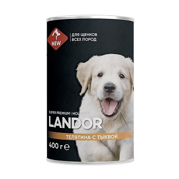 Landor консервы для щенков Телятина с тыквой