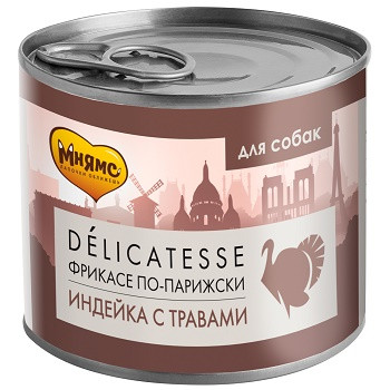 Мнямс Delicatesse консервы для собак Фрикасе по-парижски