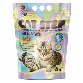 Cat Step Tofu Tutti Frutti наполнитель растительный комкующийся