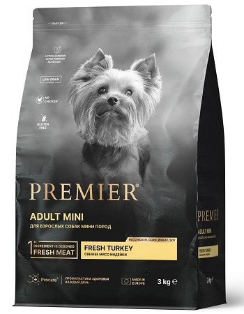 Premier Adult Mini сухой корм для собак мелких пород с индейкой