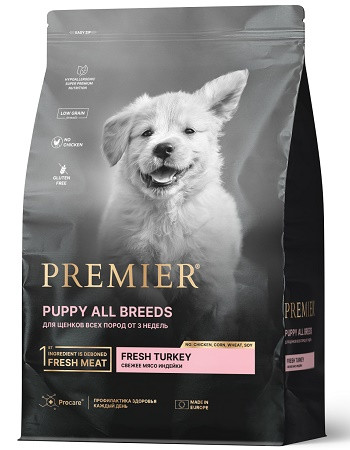 Premier Puppy All Breeds сухой корм для щенков всех пород с индейкой SALE