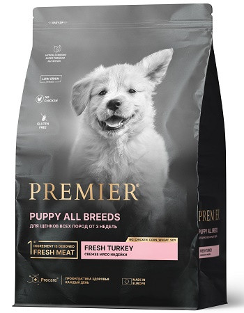 Premier Puppy All Breeds сухой корм для щенков всех пород с индейкой