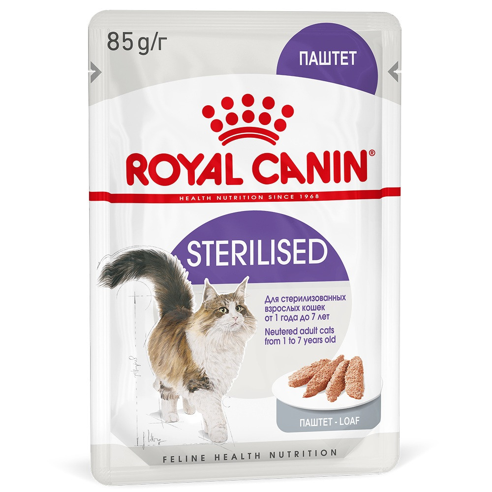Royal Canin Sterilised влажный корм для кошек паштет