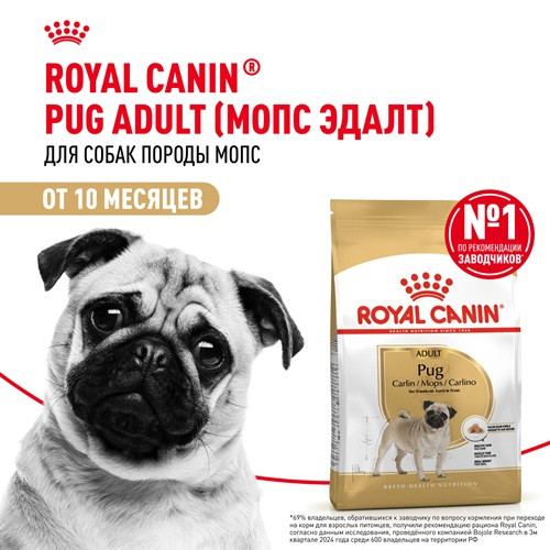 Royal Canin Pug Adult сухой корм для собак породы мопс