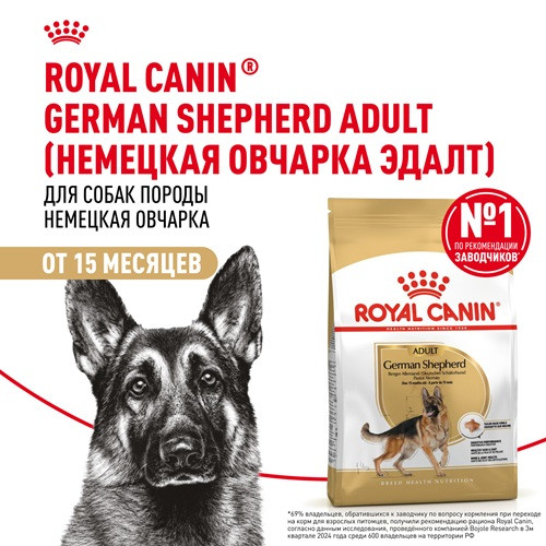 Royal Canin German Shepherd Adult сухой корм для собак породы немецкая овчарка