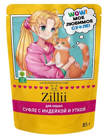 Zillii Adult влажный корм для кошек суфле с Индейкой и уткой