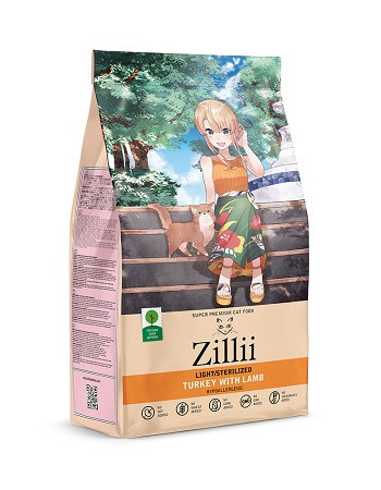 Zillii Light/Sterilized сухой корм для кошек Индейка с ягненком