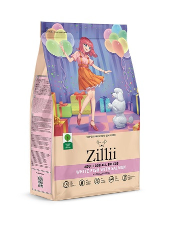 Zillii Adult All Breed сухой корм для собак всех пород Белая рыба с лососем