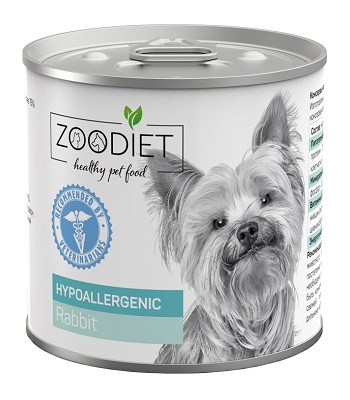 Zoodiet Hypoallergenic Rabbit консервы для собак при аллергии