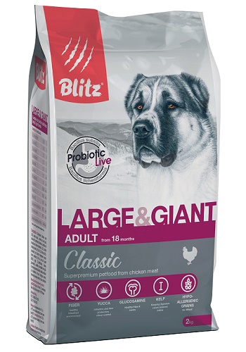 Blitz Classic Adult Large & Giant сухой корм для взрослых собак крупных и гигантских пород