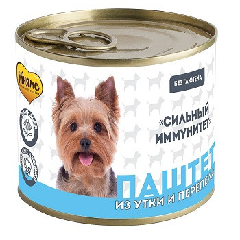 Мнямс консервы Паштет с уткой и перепелом для собак