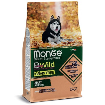 Monge BWild Grain Free Adult беззерновой корм для взрослых собак с лососем
