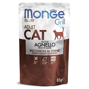 Monge Cat Grill паучи для взрослых кошек с ягненком
