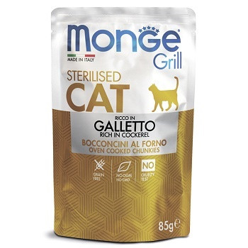 Monge Cat Grill паучи для стерилизованных кошек с курицей