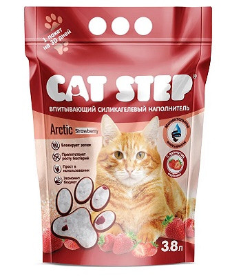 Cat Step Strawberry наполнитель силикагелевый