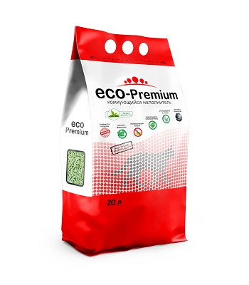 ECO-Premium Зеленый чай комкующийся древесный наполнитель