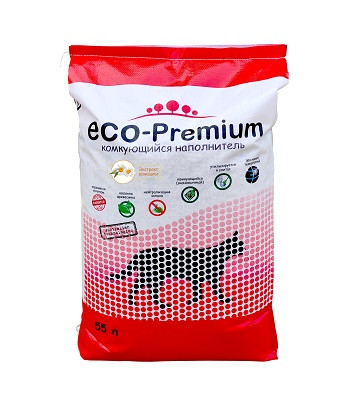 ECO-Premium Ромашка комкующийся древесный наполнитель