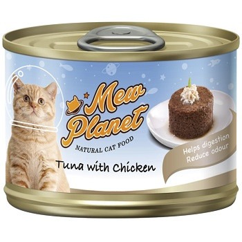 Pettric Mew Planet консервы для кошек с тунцом и курицей