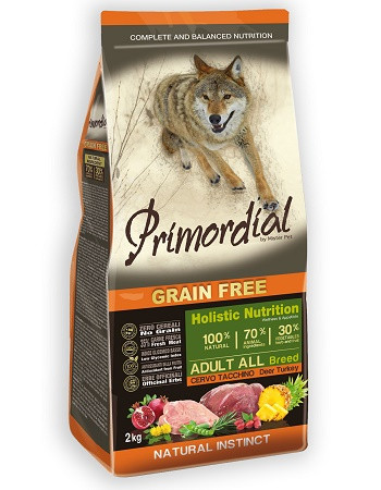 Primordial GF Adult беззерновой сухой корм для собак всех пород с олениной и индейкой