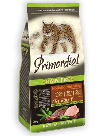 Primordial Cat Adult беззерновой сухой корм для кошек с уткой и индейкой
