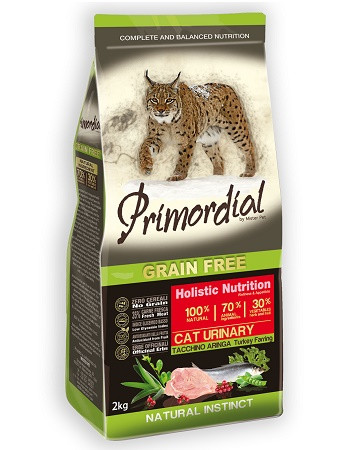 Primordial Cat Urinary беззерновой сухой корм для кошек с индейкой и сельдью