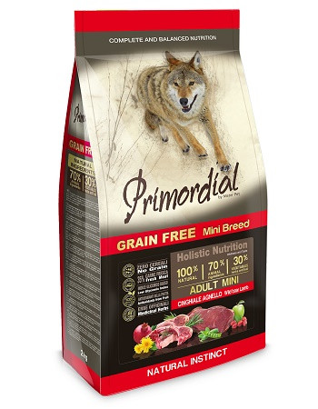 Primordial GF Adult Mini беззерновой сухой корм для собак мелких пород с кабаном и ягненком