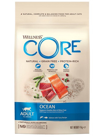 Core Ocean сухой корм для взрослых кошек с лососем и тунцом