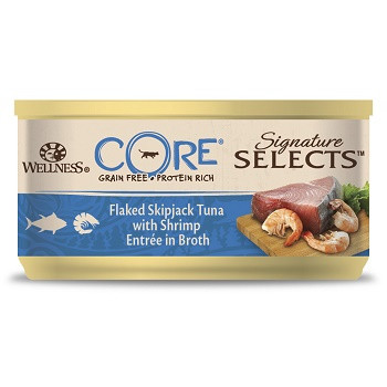 Core Signature Selects консервы для кошек из тунца с креветками в виде кусочков в бульоне