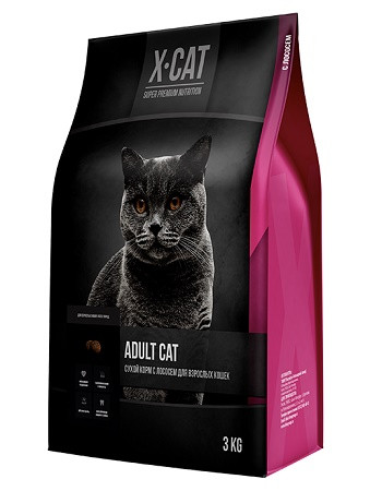 X-CAT Adult Cat сухой корм для взрослых кошек с лососем